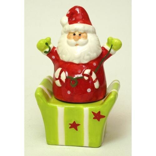 Ceramic Santa/Gift Box Salt & Pepper Set