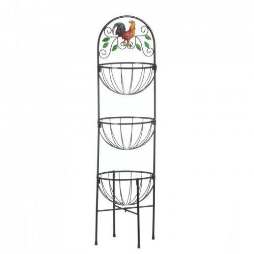 Rooster 3-tier Kitchen Basket