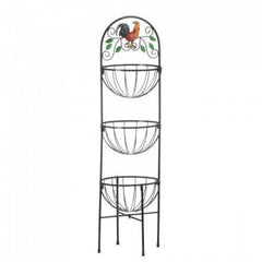 Rooster 3-tier Kitchen Basket