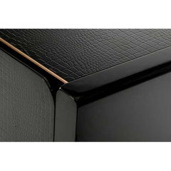 32" Black Crocodile and Rosegold MDF Buffet