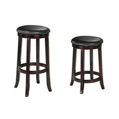 15" X 15" X 24" 2pc Espresso Swivel Counter Height Stool