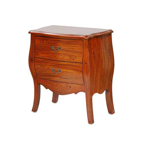 28.5" X 15" X 30.25" Mahogany Veneer MDF Wood Bombay Cabinet with Drawers