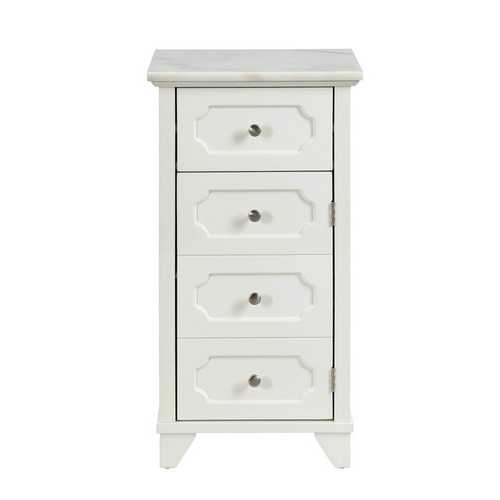 16" X 13" X 30" White Stunning Cabinet