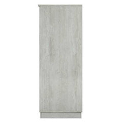 24" X 20" X 52" Wine Cabinet In Antique White - Mdf