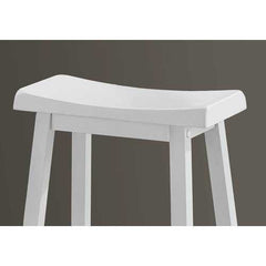 27.5" x 35" x 48" White Solid Wood Mdf Barstool