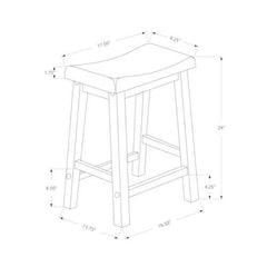 27.5" x 35" x 48" White Solid Wood Mdf Barstool