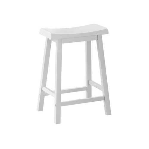 27.5" x 35" x 48" White Solid Wood Mdf Barstool