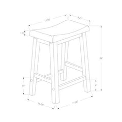 30.5" x 35" x 58" White Solid Wood Mdf Barstools 2pcs