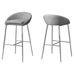 41" x 41" x 71.5" Grey Foam Metal Polyester  Barstool set of 2