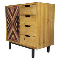 31.5" X 15.75" X 31.5" Brown MDF Contemporary Wooden Cabinet