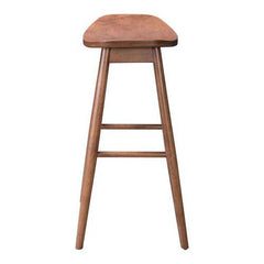 18.9" x 16.5" x 31.3" Walnut, Wood Veneer, Rubberwood, Barstool - Set of 2