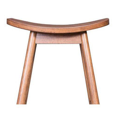 18.9" x 16.5" x 31.3" Walnut, Wood Veneer, Rubberwood, Barstool - Set of 2