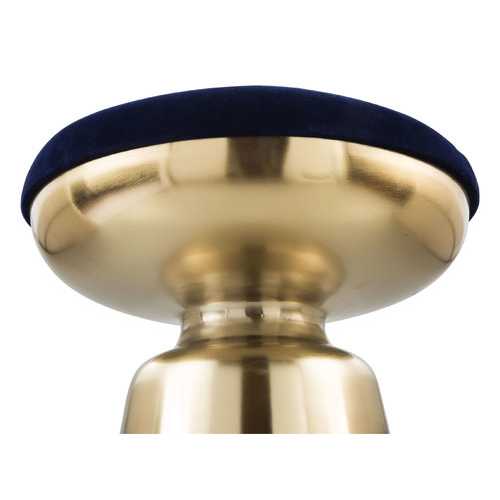 Funky Blue Velvet and Gold Sculptural Stool