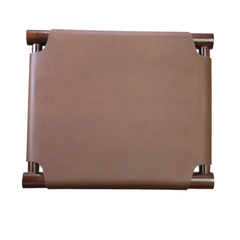 17" X 15.5" X 25.5" Brown  Wood Leather Counter Stool
