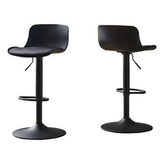 33" BlackwithBlack Metal Hydraulic Lift Barstool  2 pcs