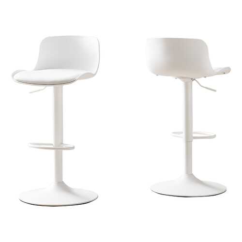 33" WhitewithWhite Metal Hydraulic Lift Barstool  2 pcs