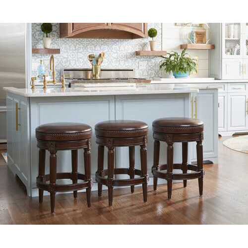 Counter Height Stool in Distressed Walnut Finished