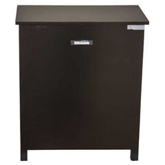 Black Wooden Cabinet with 3 Basket Weave Drawers and  2 Door Bottom Storages