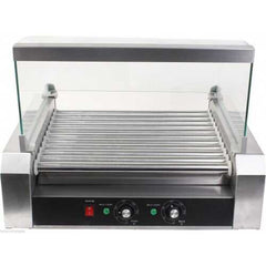 Stainless Steel Commercial 11 Roller Grill and 30 Hot Dog Cooker Machine