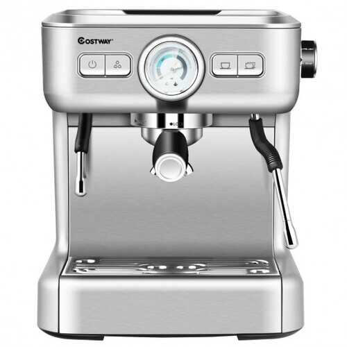 15 Bar Semi-Auto Espresso Coffee Maker Machine with Milk Frother Steam Wand