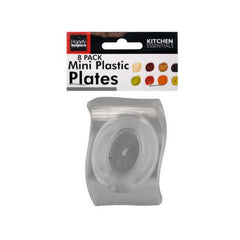 Clear Mini Plastic Plates Set ( Case of 12 )