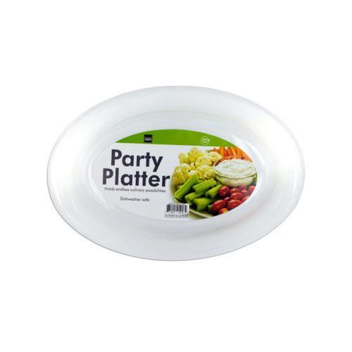 White Plastic Party Platter ( Case of 16 )