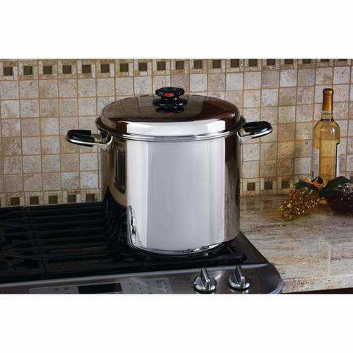 24qt 12-Element &apos;&apos;Waterless&apos;&apos; Stockpot with Deep Steamer Basket